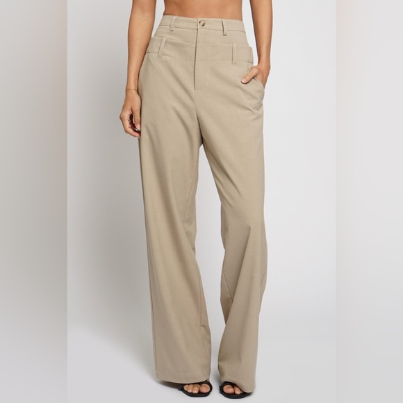 Double Waistband Pants in Beige Size S - Picture 1 of 3